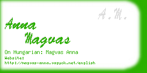 anna magvas business card